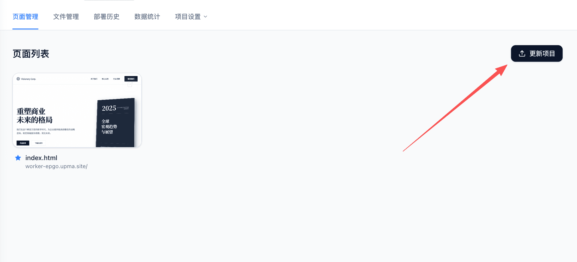 更新项目
